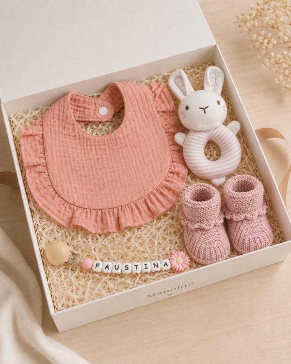 Box Primeros mimos, color rosa